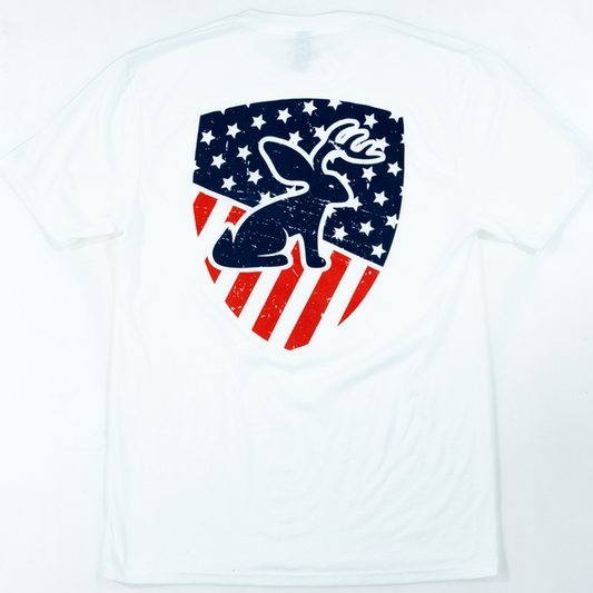 Crazy House Jackalope with Shield Specialty T-shirt