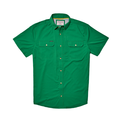 Men's Poncho "The Magnolia" Short Sleeve Button Up Shirt