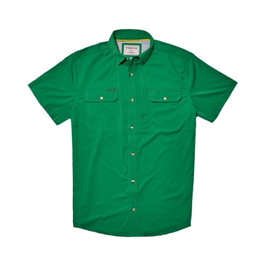 Men's Poncho "The Magnolia" Short Sleeve Button Up Shirt
