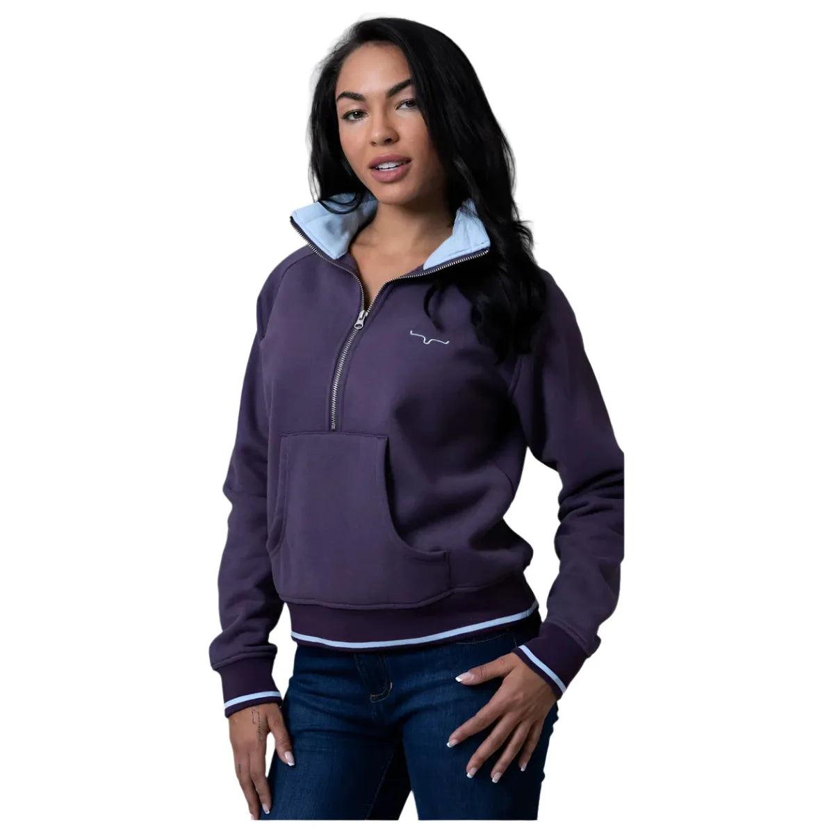 Kimes Ranch Malta Cropped Quarter Zip Sweatshirt - Crazy House Western Wear