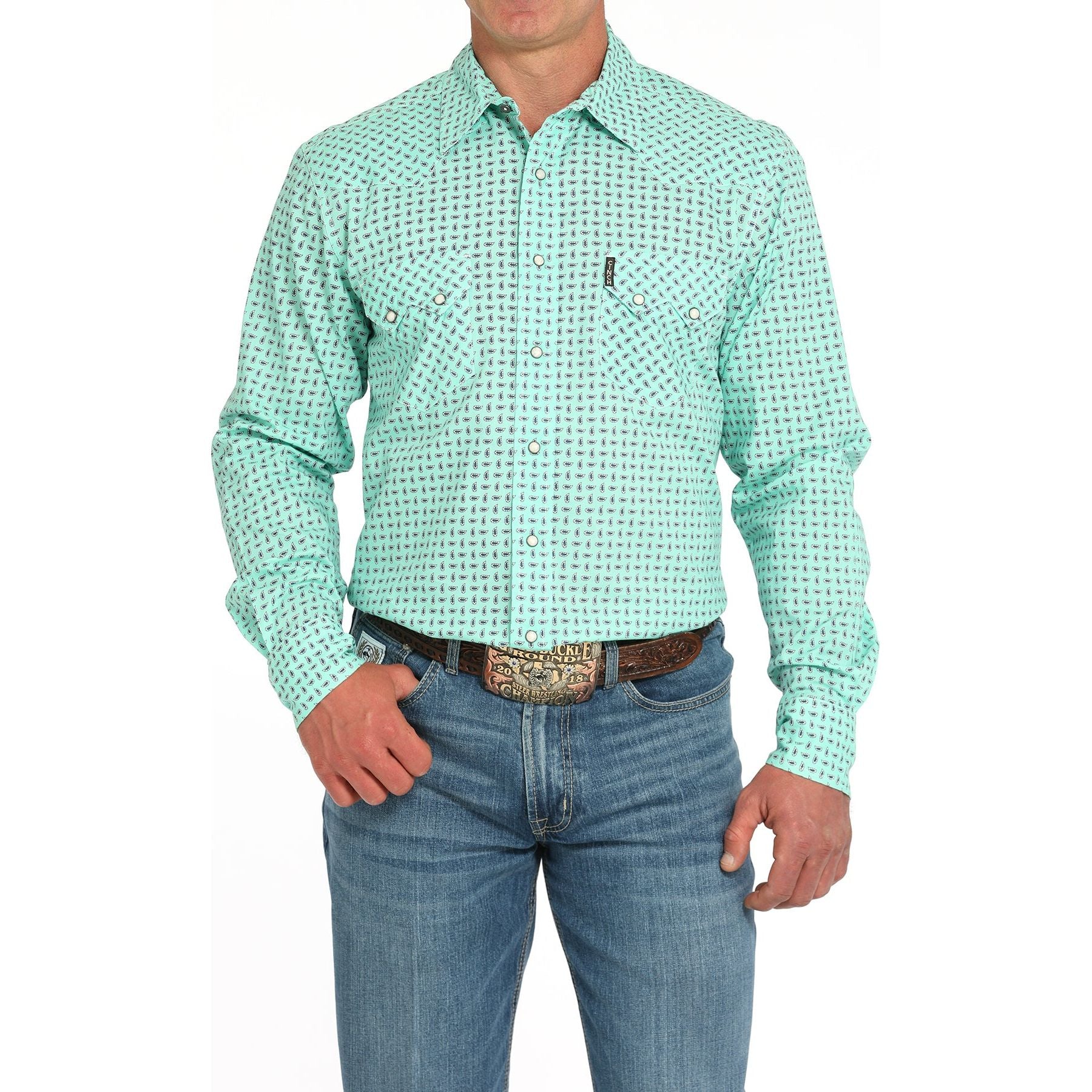 Men' Cinch Long Sleeve Modern Print Button Up MTW1301085 - Crazy House Western Wear