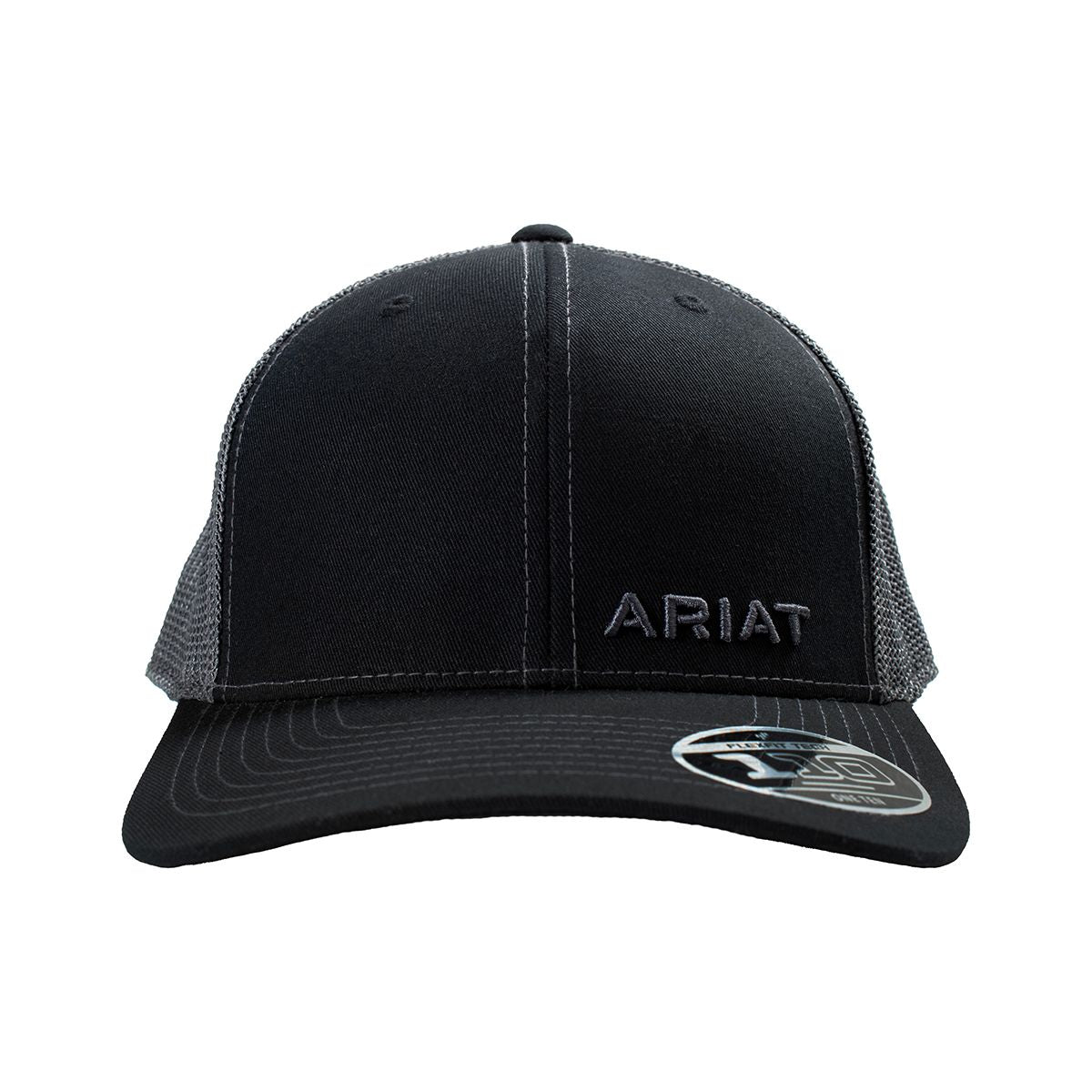 Men's Ariat Black Mesh Cap with Stitching 1597501