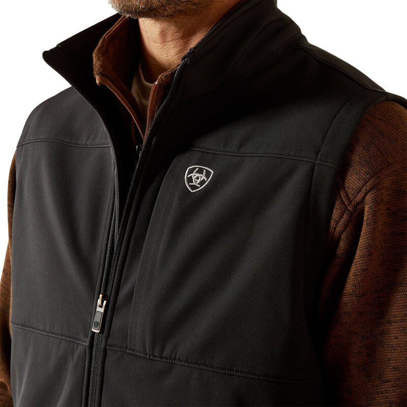 Men's Ariat Black Vernon Softshell Vest 10062600