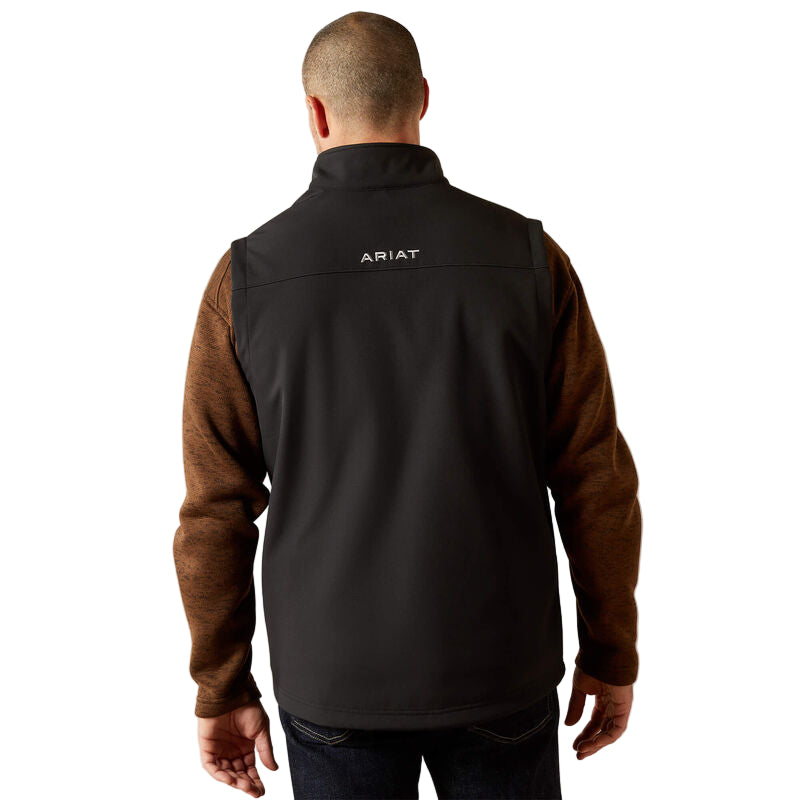 Men's Ariat Black Vernon Softshell Vest 10062600