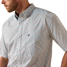 Men's Ariat Blue Elixir Southwest Print Pier Classic Fit Shirt 10071730