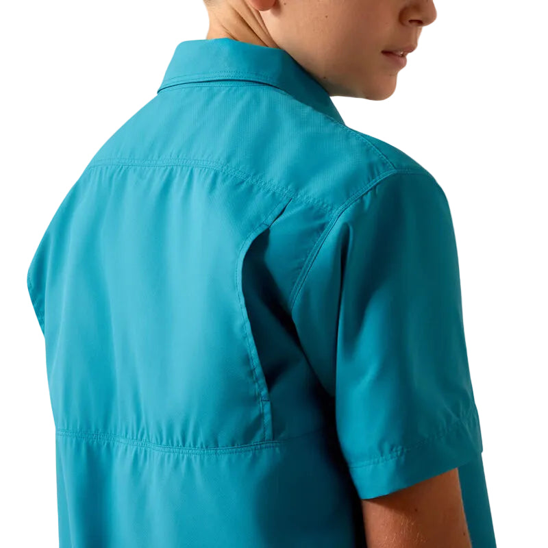 Men's Ariat Blue Moon Turquoise VenTEK Outbound Classic Fit Shirt 10073499