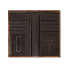 Men's Ariat Brown Rodeo Style Ostrich Wallet A3553102 - Crazy House Western Wear