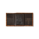 Men's Ariat Brown Trifold Wallet with Ostrich Pattern A3553202 - Crazy House Western Wear