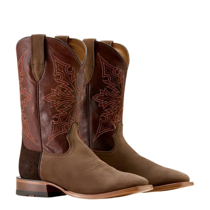 Ariat Men's Western Big Rig Wide Square Toe Cowboy Boot - Distressed Brown