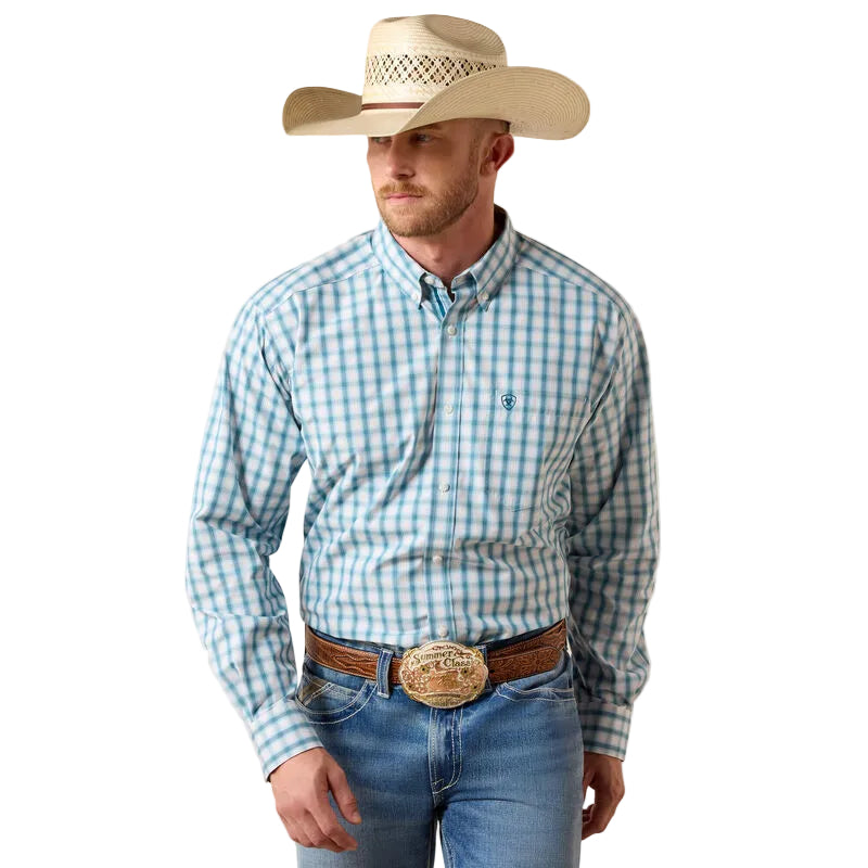 Men's Ariat Corsair Plaid Pro Series John Classic Fit Shirt 10071588
