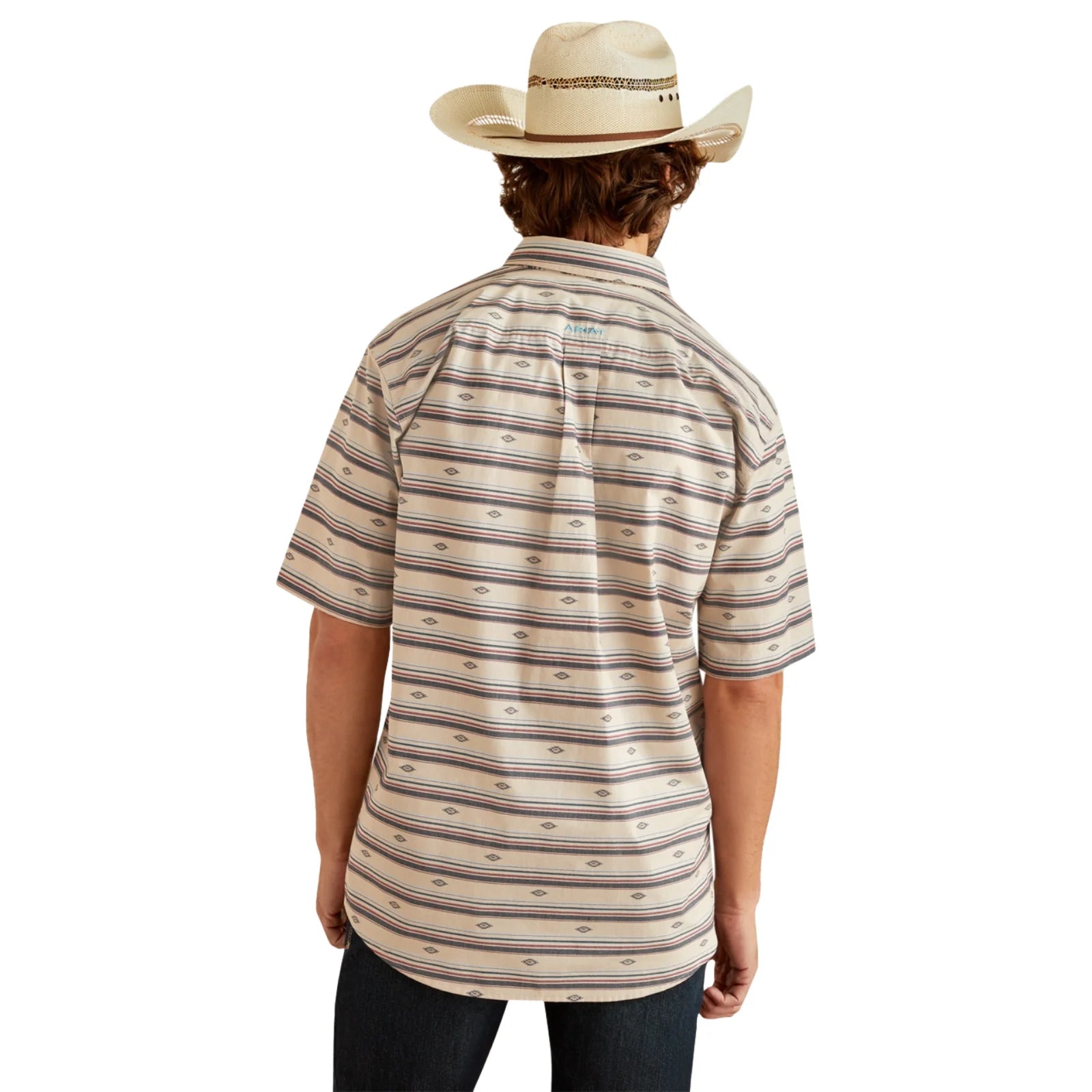 Men's Ariat Gary Cream Classic Fit Button Down Shirt 10054682 - Crazy House Western Wear
