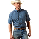 Men's Ariat Key Largo Mini Geo Print Storm Classic Fit Shirt 10073596