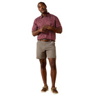 Men's Ariat Maroon Banner Printed 360 Airflow Classic Fit Shirt 10071661
