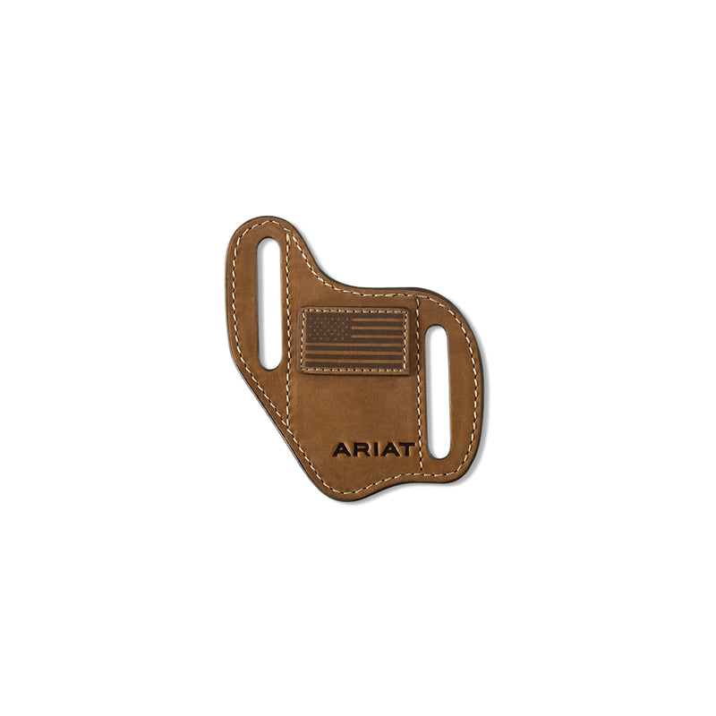 Men's Ariat Medium Brown Pancake Style 100% Leather Knife Sheath A1803144
