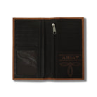 Men's Ariat Medium Brown Rodeo Style Genuine Leather Wallet A3548044 - Crazy House Western Wear