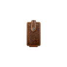 Men's Ariat Natural Color 100% Leather Magnetic Tab Closure Phone Case A0604448