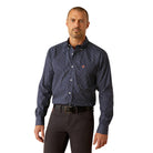 Men's Ariat Orrell Wf Classic Navy Print 10054826 - Crazy House Western Wear