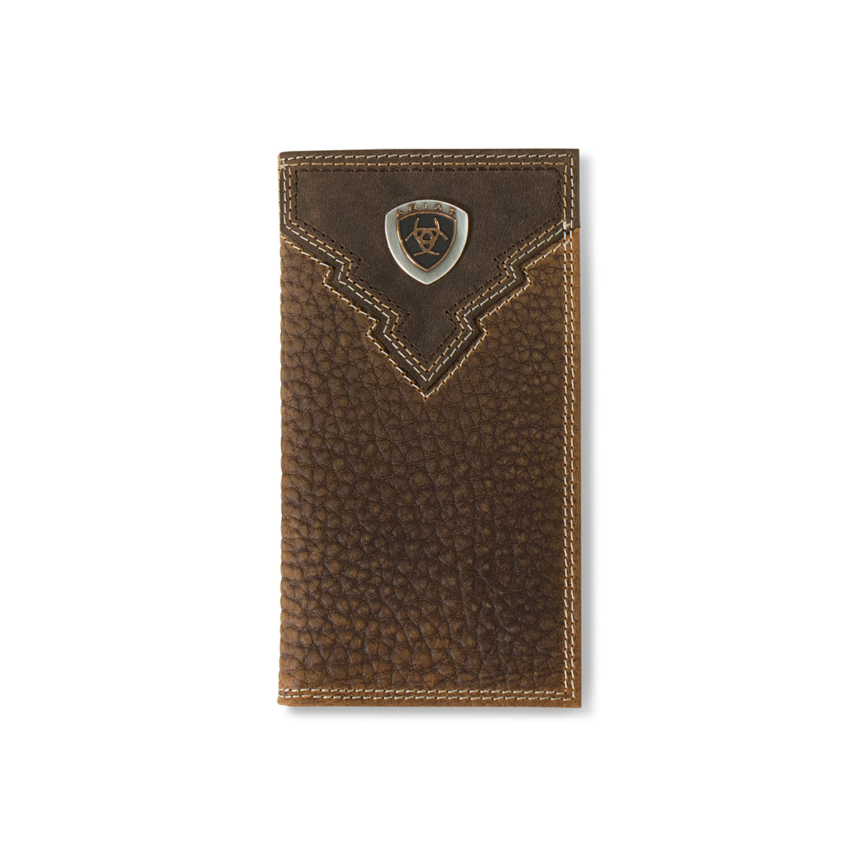 Men's Ariat Rowdy Brown Genuine Leather Rodeo Style Wallet A35620282 - Crazy House Western Wear