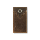 Men's Ariat Rowdy Brown Genuine Leather Rodeo Style Wallet A35620282 - Crazy House Western Wear
