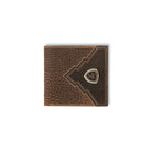 Men's Ariat Rowdy Brown Large Bifold Genuine Leather Style Wallet A35622282 - Crazy House Western Wear
