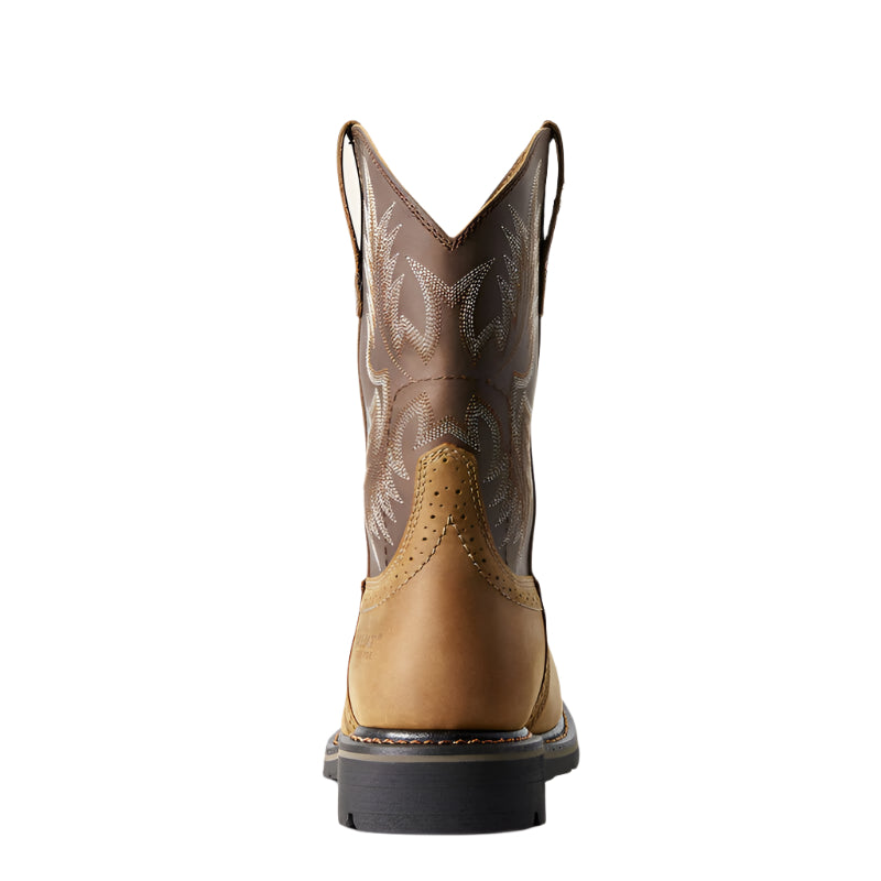 Men's Ariat Sierra Wide Square Toe Steel Toe Work Boot 10" 10010134 - Crazy House Western Wear