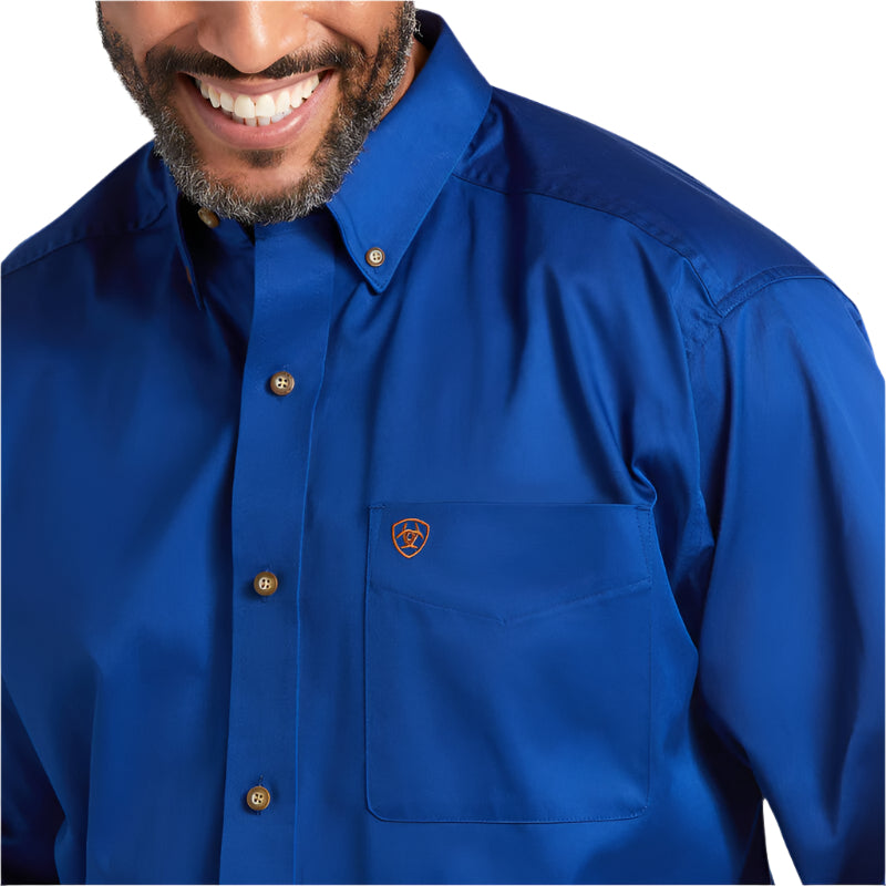 Men's Ariat Solid Twill Classic Fit Shirt 10006660 - Crazy House Western Wear