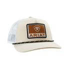 Men's Ariat Tan Snapback Cap with Patch A300092508