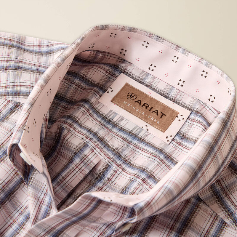 Men's Ariat White Multi Wrinkle Free Wolcott Classic Fit Shirt 10073696