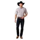 Men's Ariat White Multi Wrinkle Free Wolcott Classic Fit Shirt 10073696