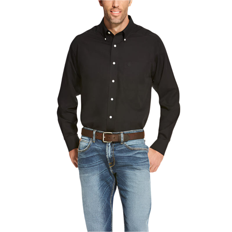 Men's Ariat Wrinkle Free Solid Classic Fit Shirt 10020328 - Crazy House Western Wear