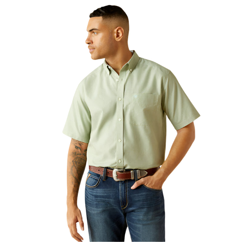 Men's Ariat Wrinkle Free Solid Classic Fit Shirt 10058980 - Crazy House Western Wear