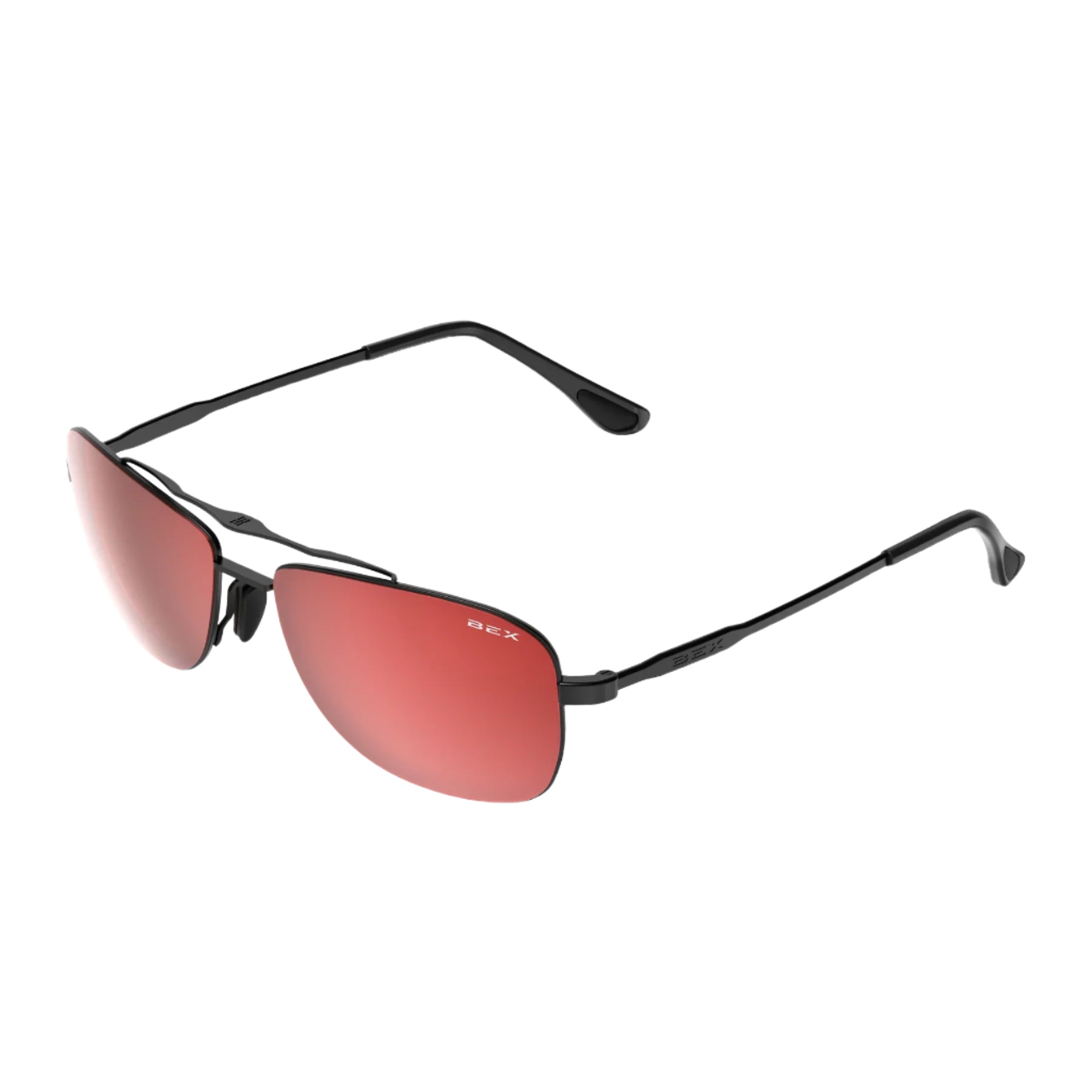 Men's Bex "Draeklyn OTG" Balck Brown and Red Sunglasses S167BBR - Crazy House Western Wear
