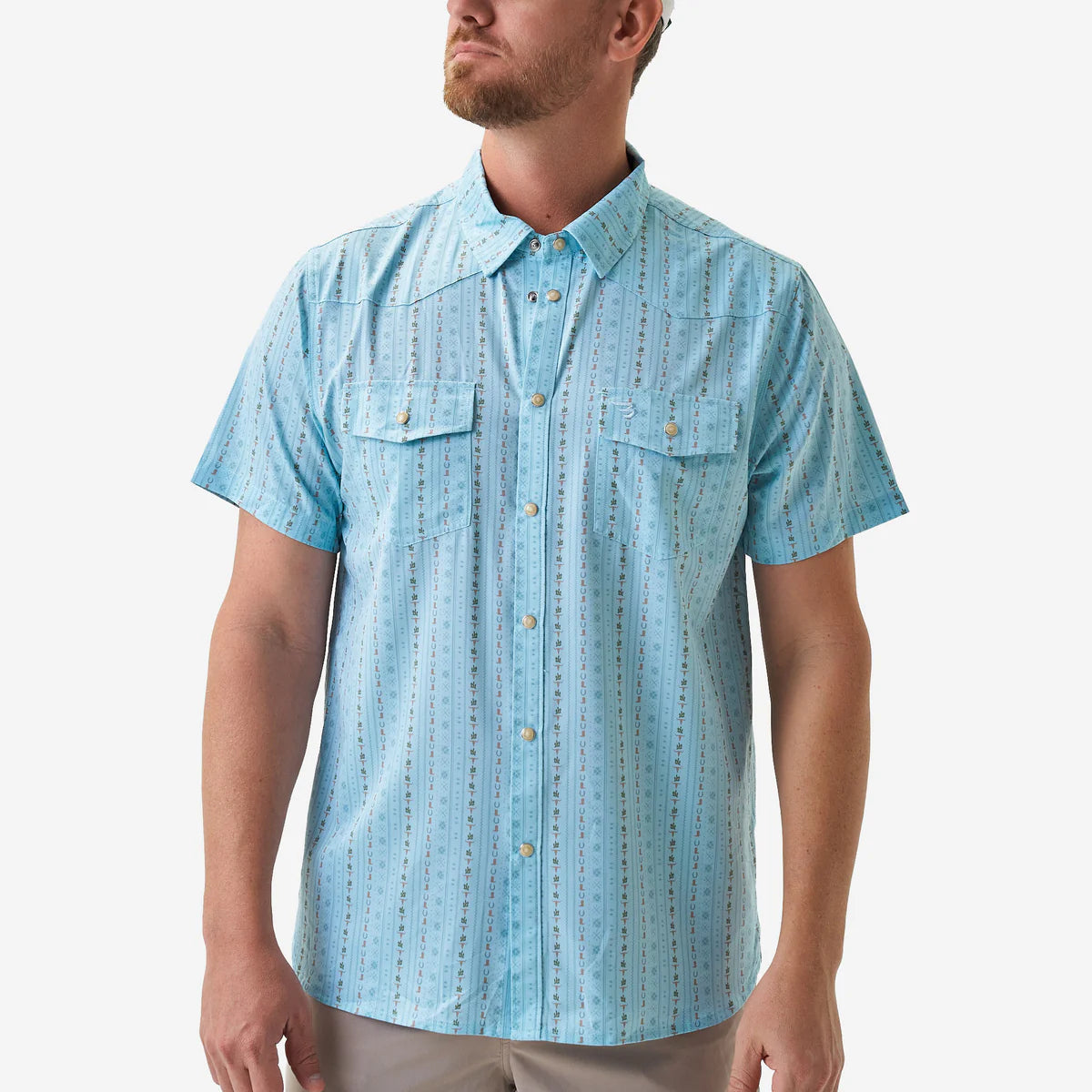 Men's Burlebo Blue Jean Burlebo Ranch Performance Western Shirt PWS-TBR-BJ