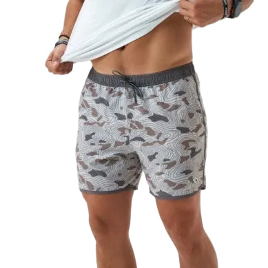 Men's Burlebo Jumbo Topo Desert Camo Swim Trunks ST-TDESC