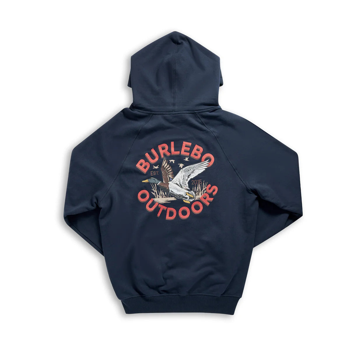 Men's Burlebo Navy Old School Duck Hunt Fleece Hoodie
