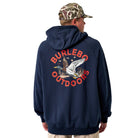 Men's Burlebo Navy Old School Duck Hunt Fleece Hoodie