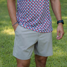 Men's Burlebo Old Glory Pocket Light Khaki Everyday Shorts ES-LK-OLDG