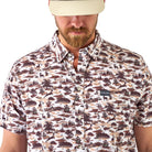Men's Burlebo Performance Button Up Brush Country PBU-BRCTY