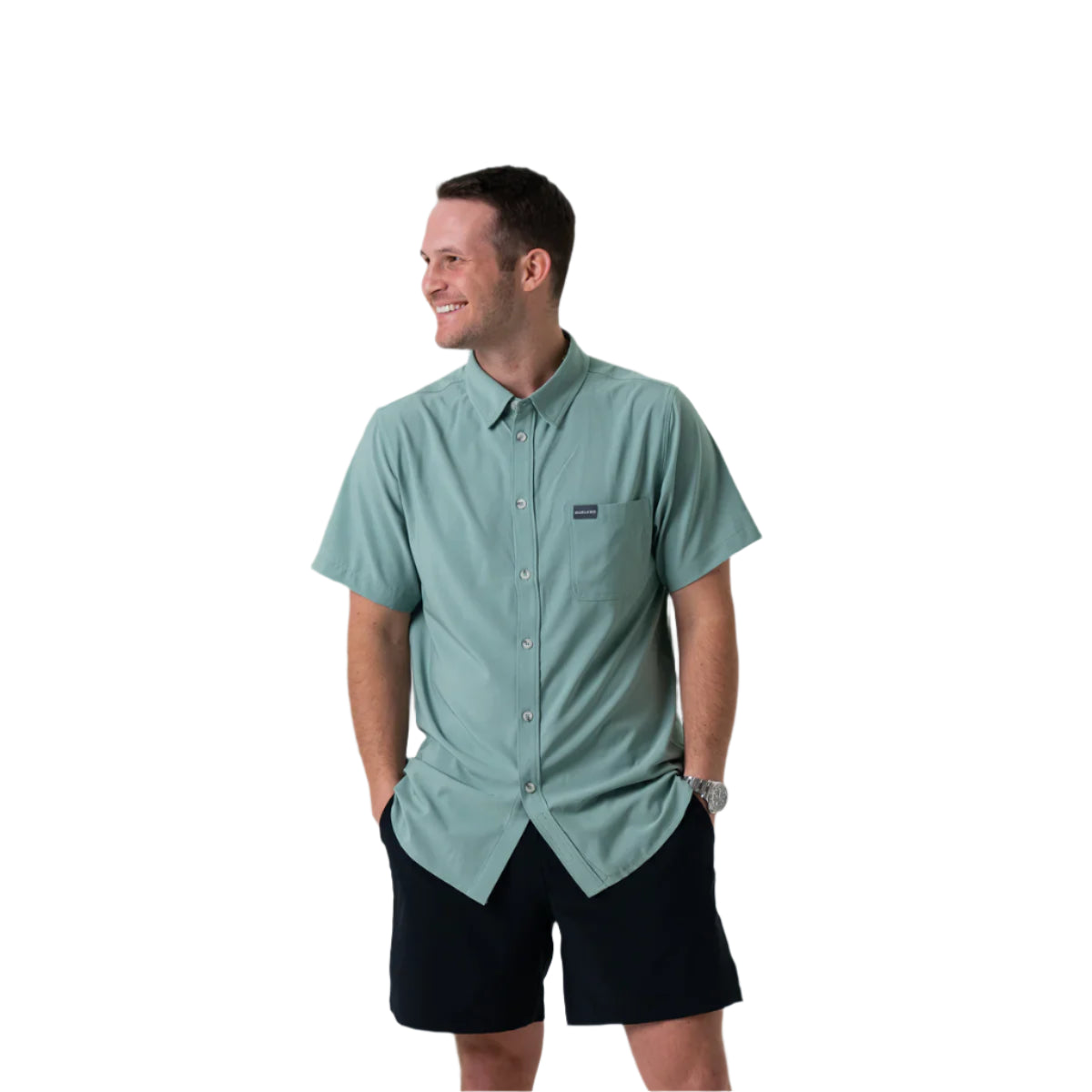Men's Burlebo Performance Button Up - Ocean Swell PBU-OS - Crazy House Western Wear