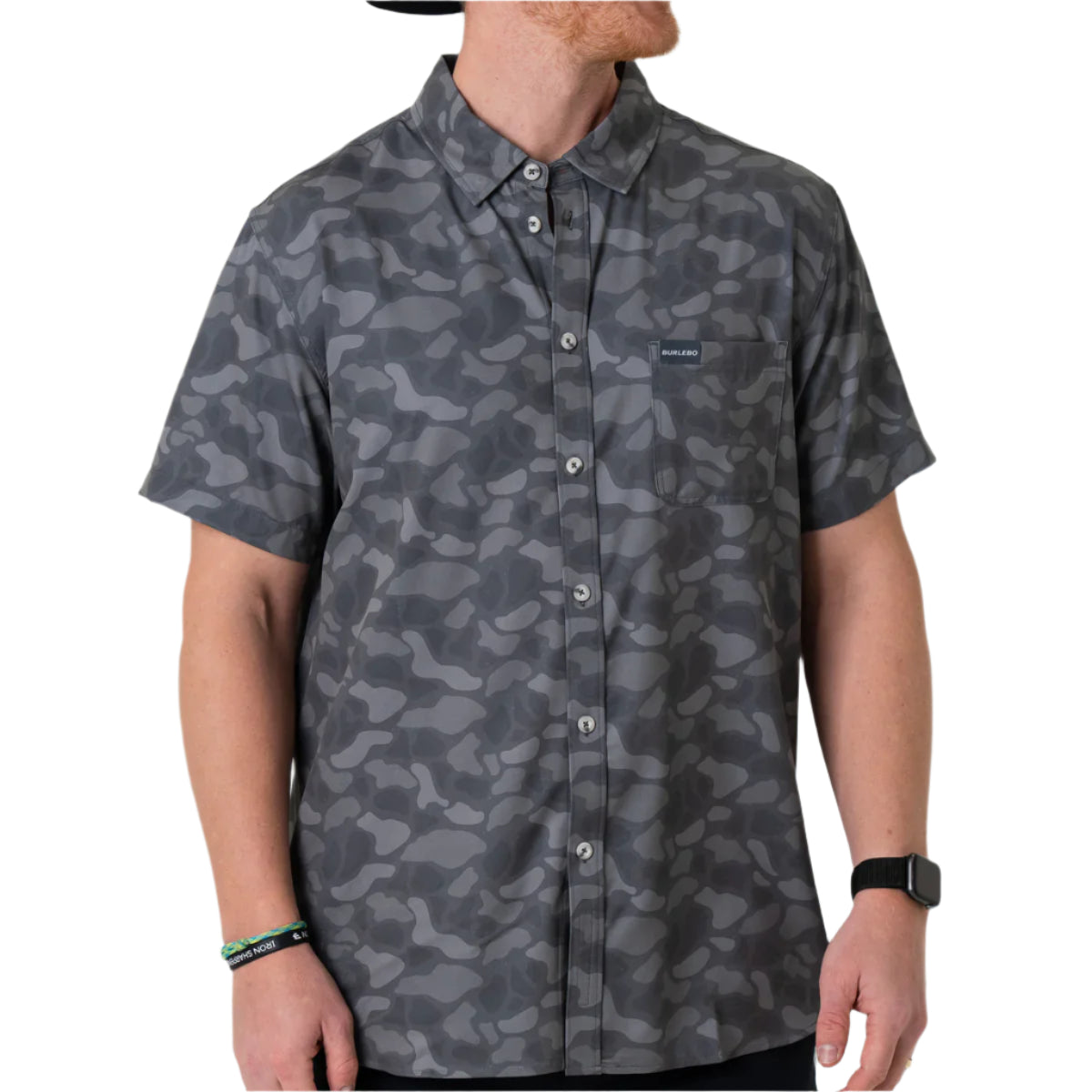 Men's Burlebo Performance Button Up - Stone Camo PBU-STOC - Crazy House Western Wear
