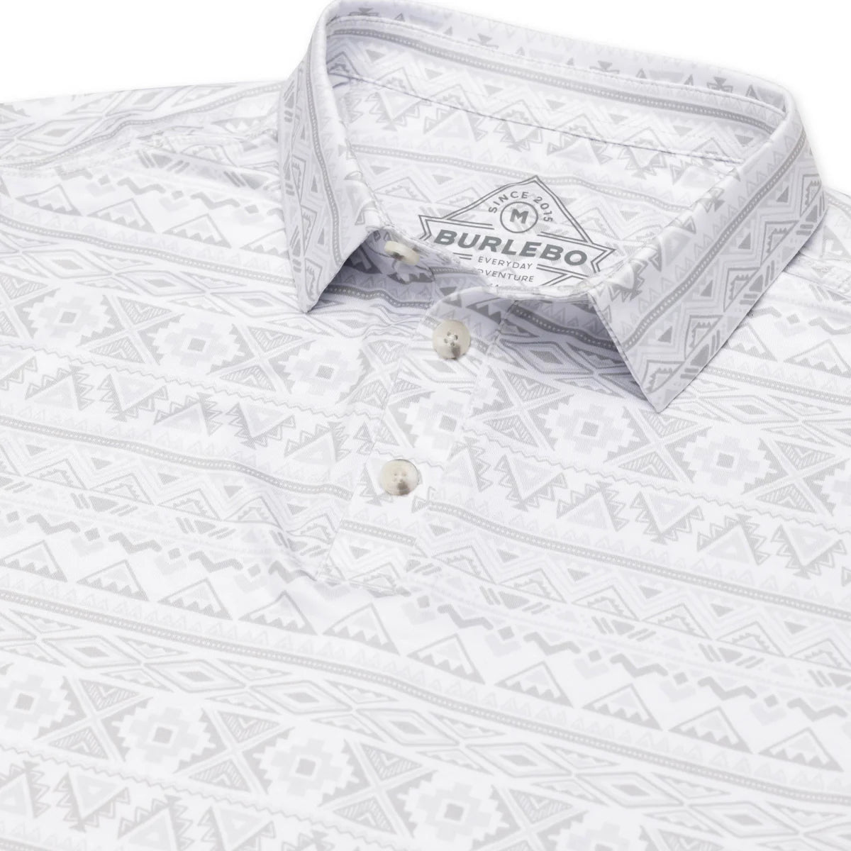 Men's Burlebo Performance Polo - Grey Aztec PP-GAZ - Crazy House Western Wear
