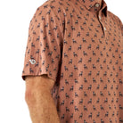 Men's Burlebo Performance Polo Whitetail Deer Brown PP-WTD-B