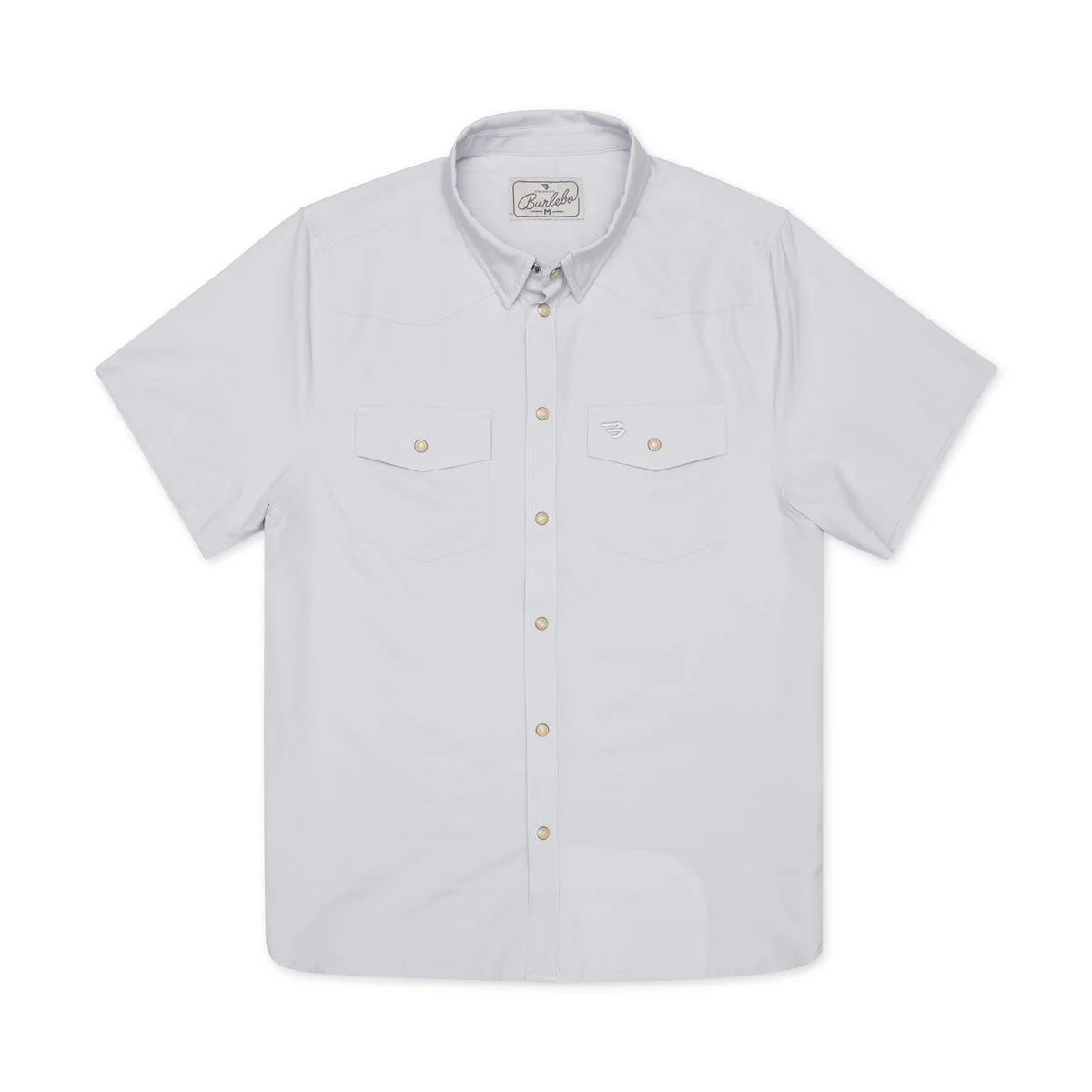 Men's Burlebo Performance Western Shirt - Light Grey PWS-LG - Crazy House Western Wear