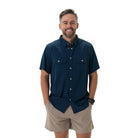 Men's Burlebo Performance Western Shirt - Navy PWS-NVY