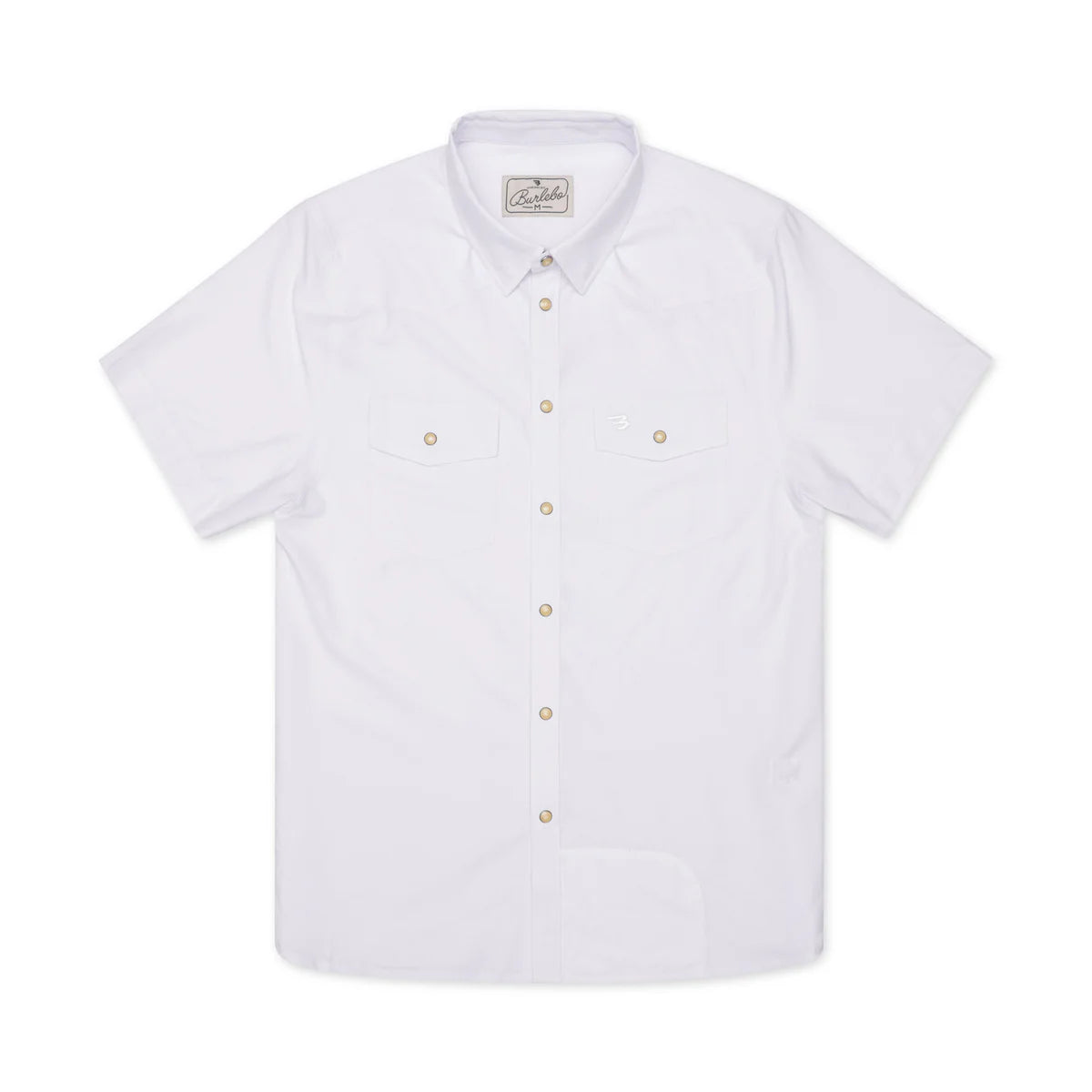 Men's Burlebo Performance Western Shirt - White PWS-WHT - Crazy House Western Wear