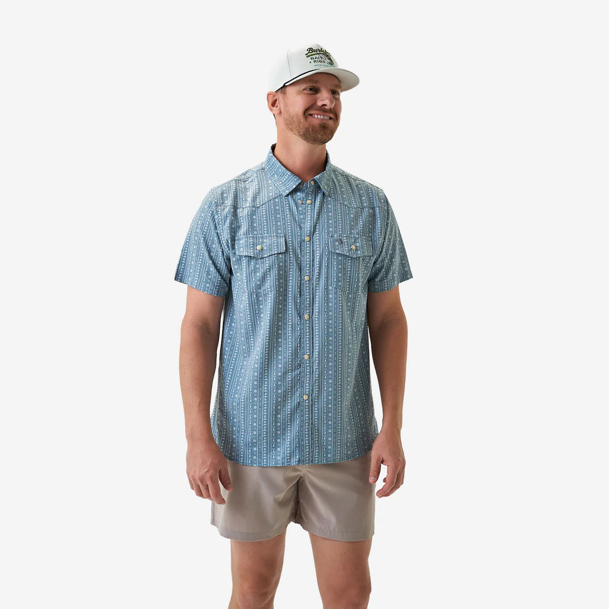 Men's Burlebo Sage Burlebo Ranch Performance Western Shirt PWS-TBR-SGE