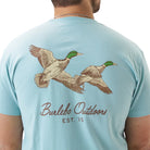 Men's Burlebo Sky Blue Flying Mallards Short Sleeve T-shirt SST-FM-SB