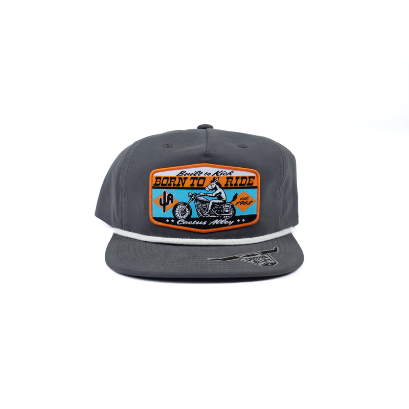 Men's Cactus Alley Gray Born To Ride Snapback