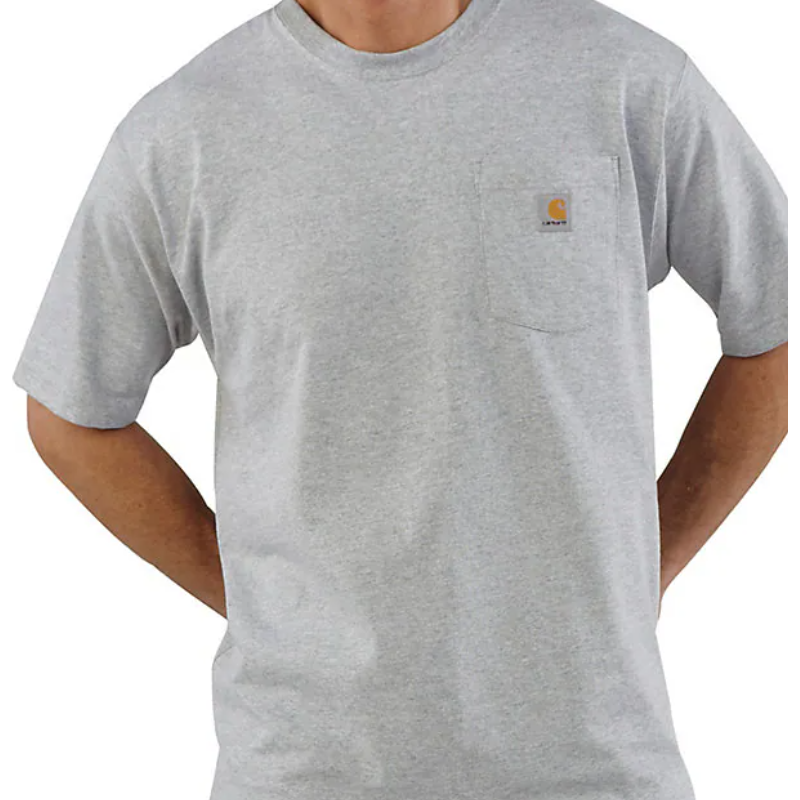 Men's Carhartt Loose Fit Short Sleeve Pocket Shirt Grey K87-HGY