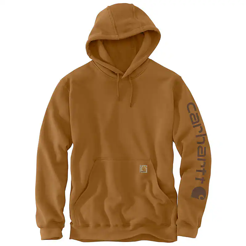 Men's Carhartt Relaxed Fit Terry Graphic Sweatshirt Brown 106253-BRN - Crazy House Western Wear